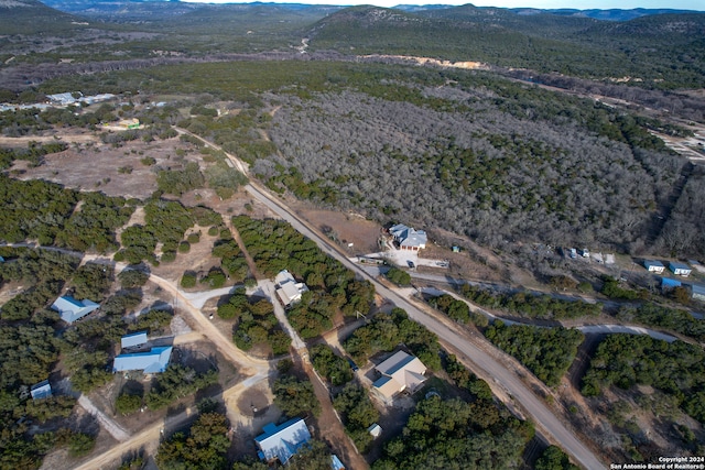 bird's eye view featuring a mountain view