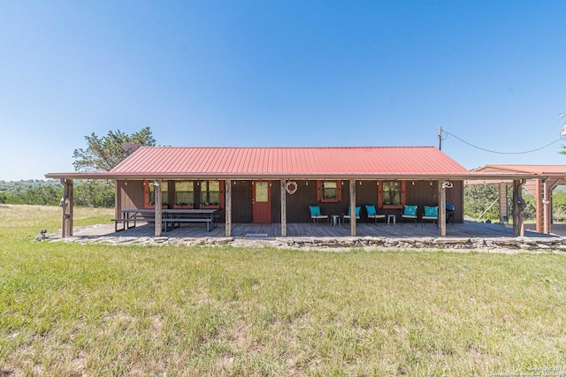 117 Hawk Rd, Fredericksburg, TX 78624 - exterior space with metal roof and a front yard