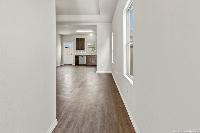 interior space featuring dark hardwood / wood-style flooring