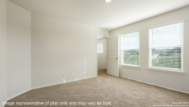 view of carpeted empty room