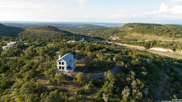 461 Naked Indian, New Braunfels, TX 78132 - drone / aerial view featuring a wooded view
