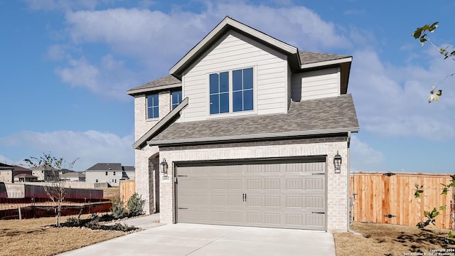 view of front of house featuring a garage