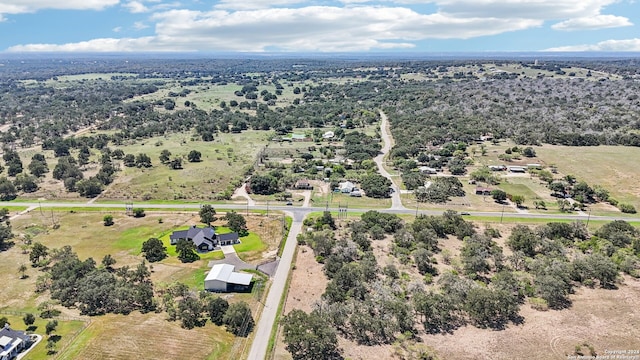 aerial view featuring a rural view