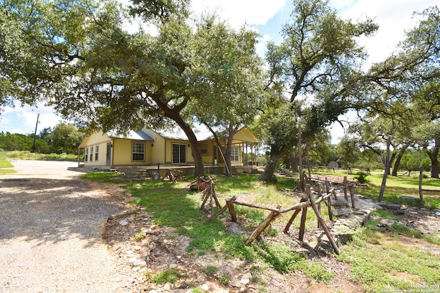 view of yard featuring a porch