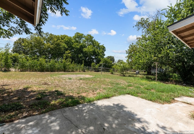 view of yard featuring a patio area