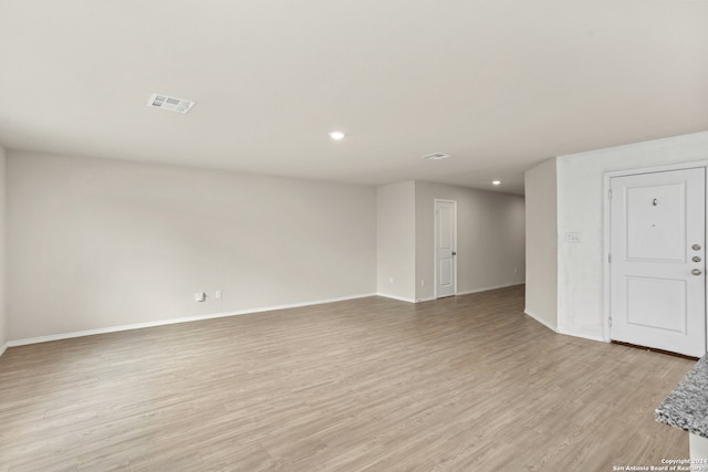 empty room featuring light hardwood / wood-style flooring