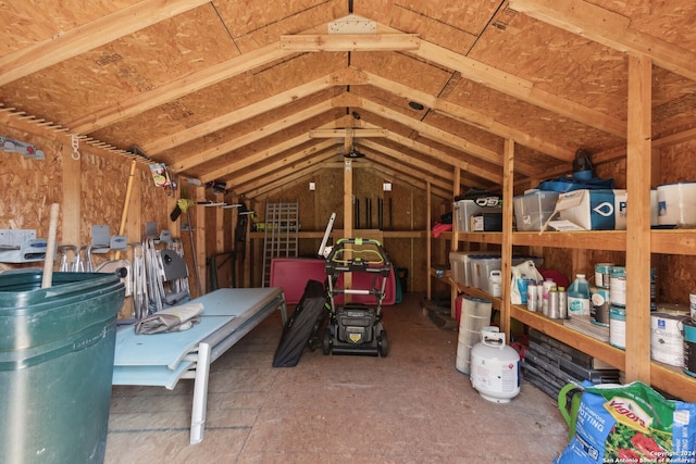 view of storage room