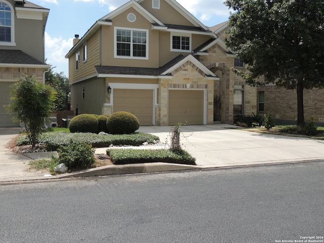 view of front of home featuring a garage