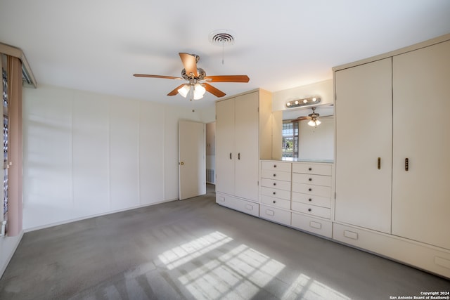 unfurnished bedroom with ceiling fan