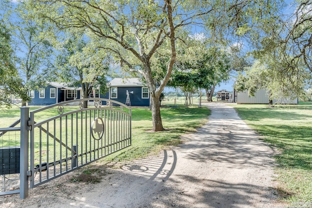 exterior space with a front yard