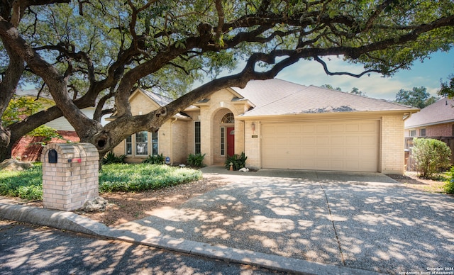 view of front facade with a garage