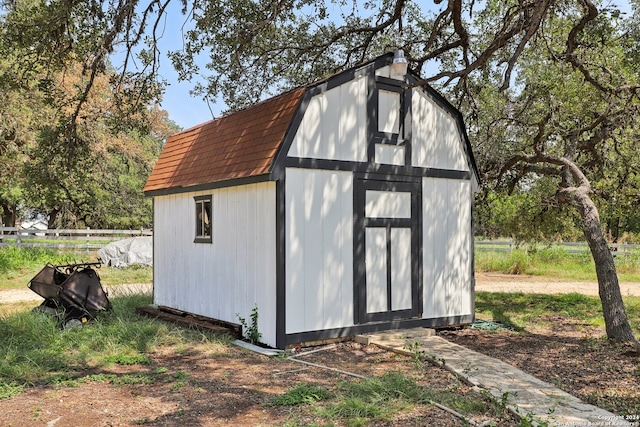 view of outdoor structure