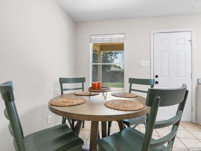 view of tiled dining room