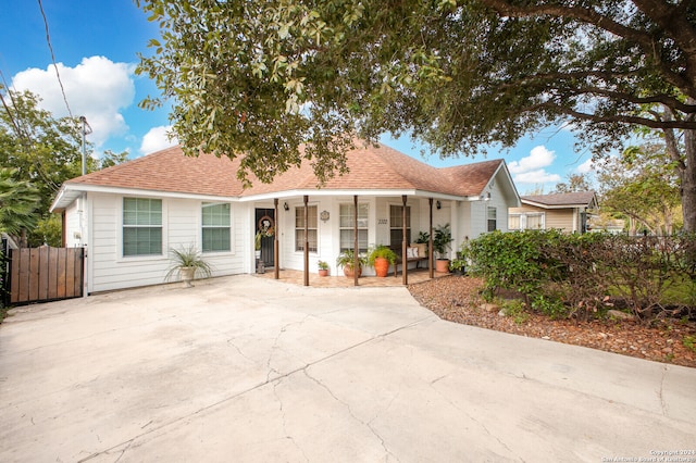 view of front of property with a porch