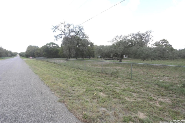 view of road featuring a rural view