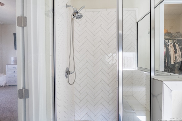 bathroom with an enclosed shower