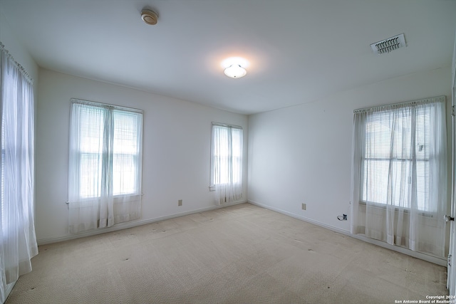 carpeted spare room with a healthy amount of sunlight