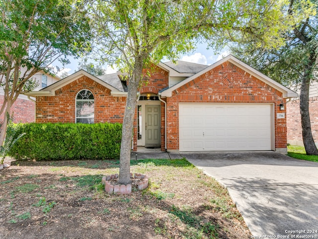 view of property with a garage