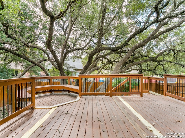 view of wooden deck