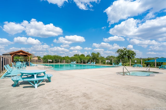 view of pool with a patio area