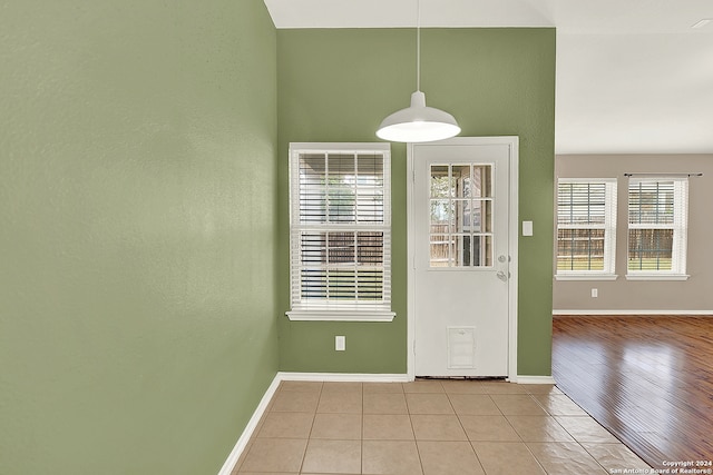 entrance foyer featuring light hardwood / wood-style flooring