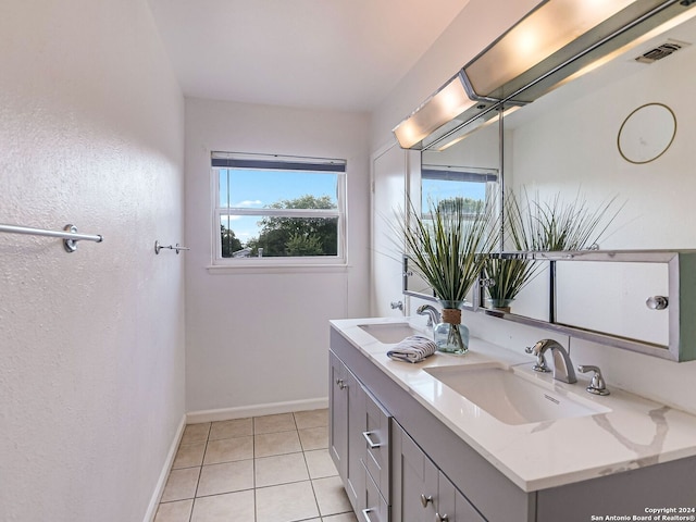 bathroom featuring tile patterned floors and vanity