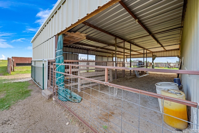 view of horse barn