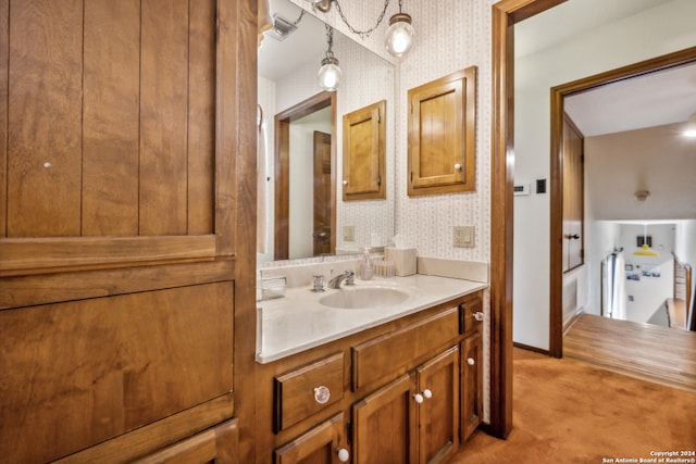 bathroom with vanity