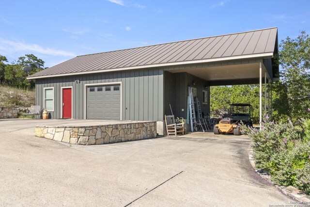 view of community featuring a carport