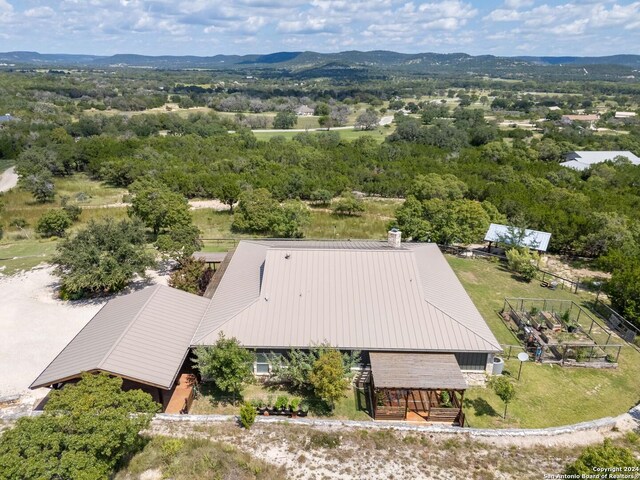 aerial view featuring a mountain view