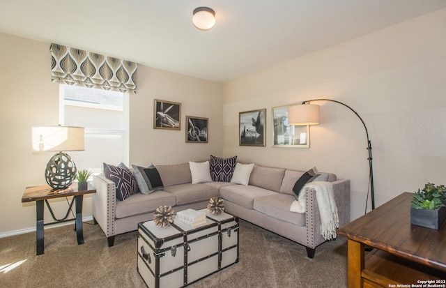 view of carpeted living room