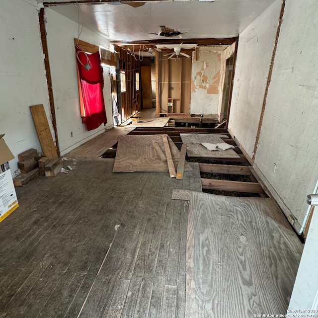 interior space featuring dark hardwood / wood-style flooring