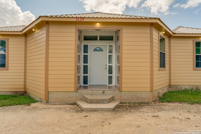 view of doorway to property