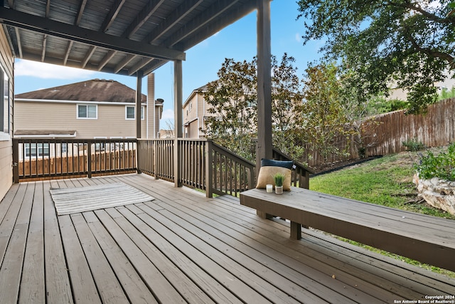 view of wooden terrace