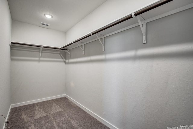 2544 Solon Ln, Seguin, TX 78155 - spacious closet featuring dark colored carpet and visible vents