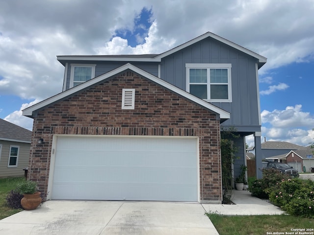 front of property featuring a garage