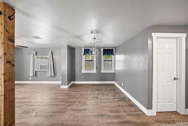 interior space featuring hardwood / wood-style flooring