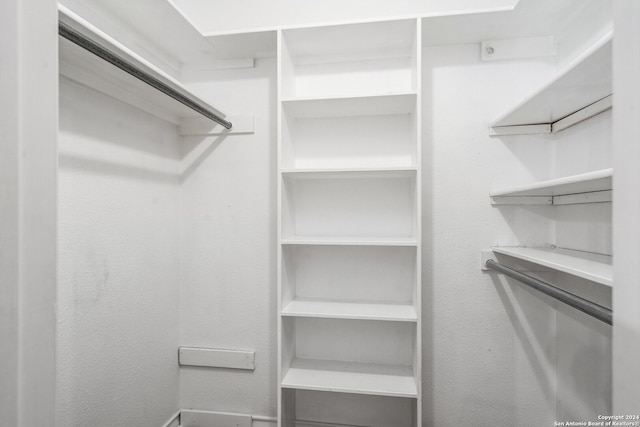 view of walk in closet