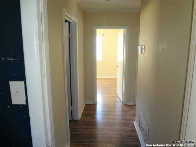 hall featuring hardwood / wood-style flooring