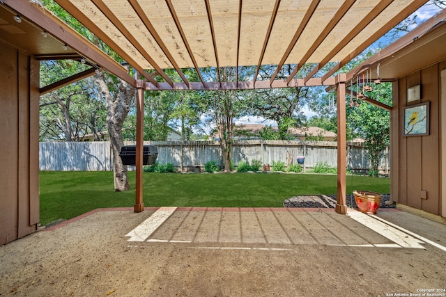 view of patio with a pergola