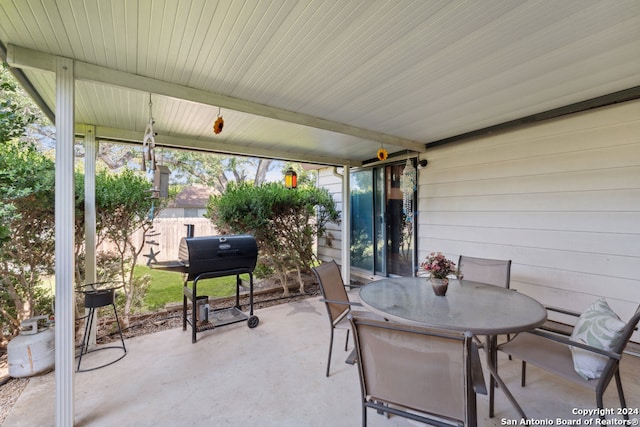 view of patio / terrace featuring grilling area