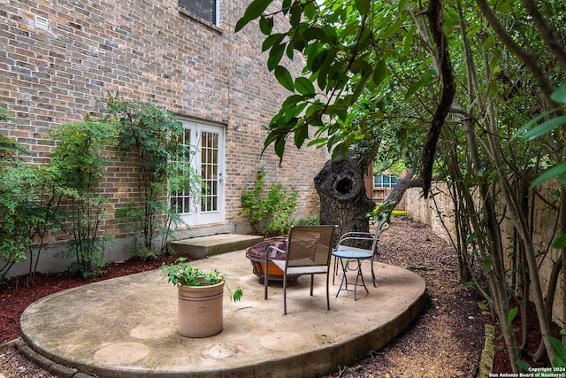 view of patio with french doors