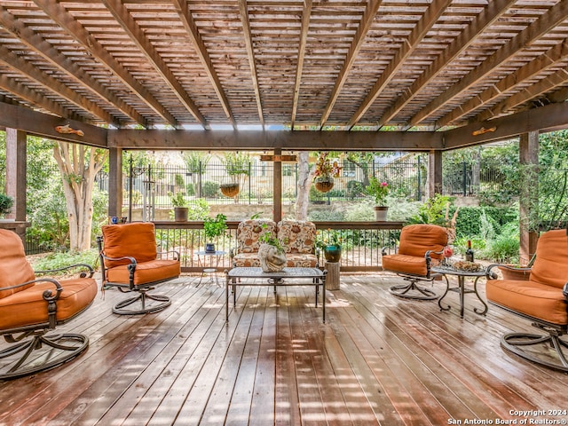 view of sunroom