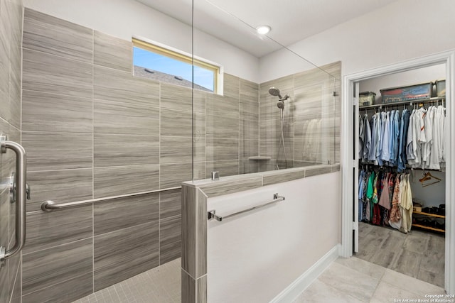 bathroom with an enclosed shower