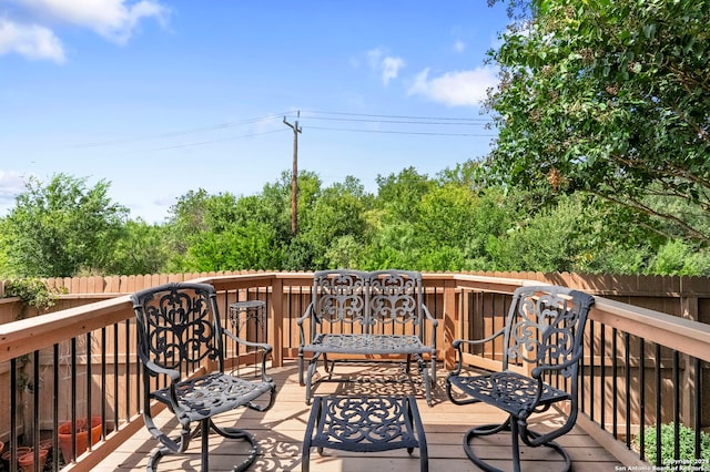 view of wooden terrace