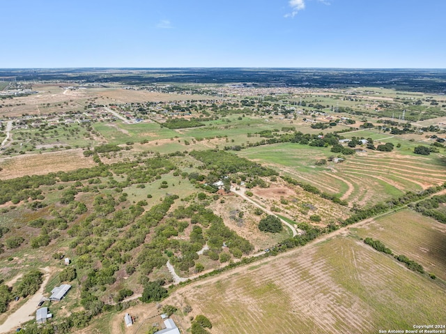 drone / aerial view with a rural view