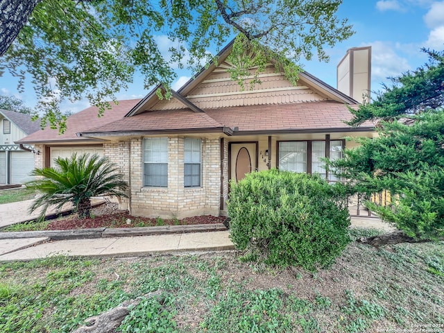 view of front of home featuring a garage