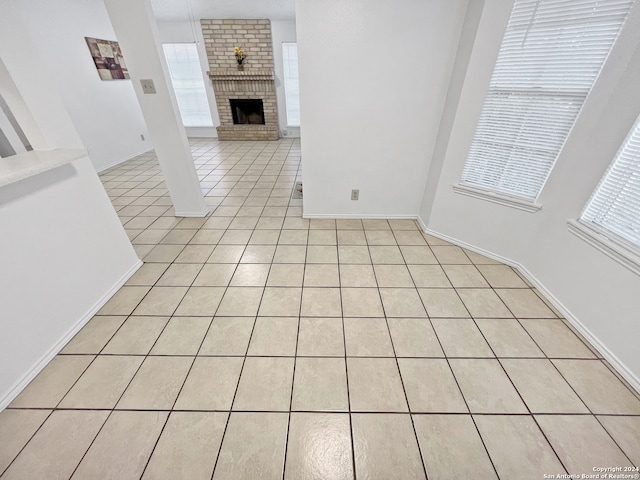 interior space with light tile patterned flooring