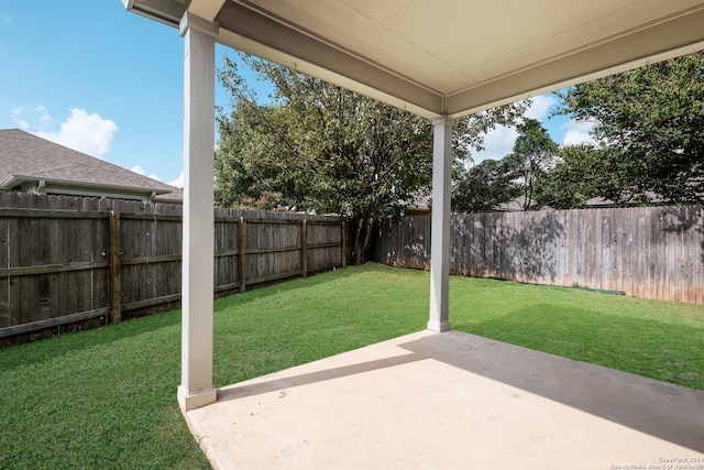 view of yard with a patio area