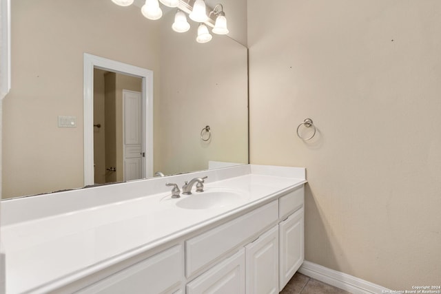 bathroom featuring vanity and tile patterned floors